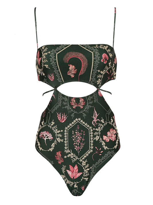Victoriana Encaje Floral-Print Swimsuit