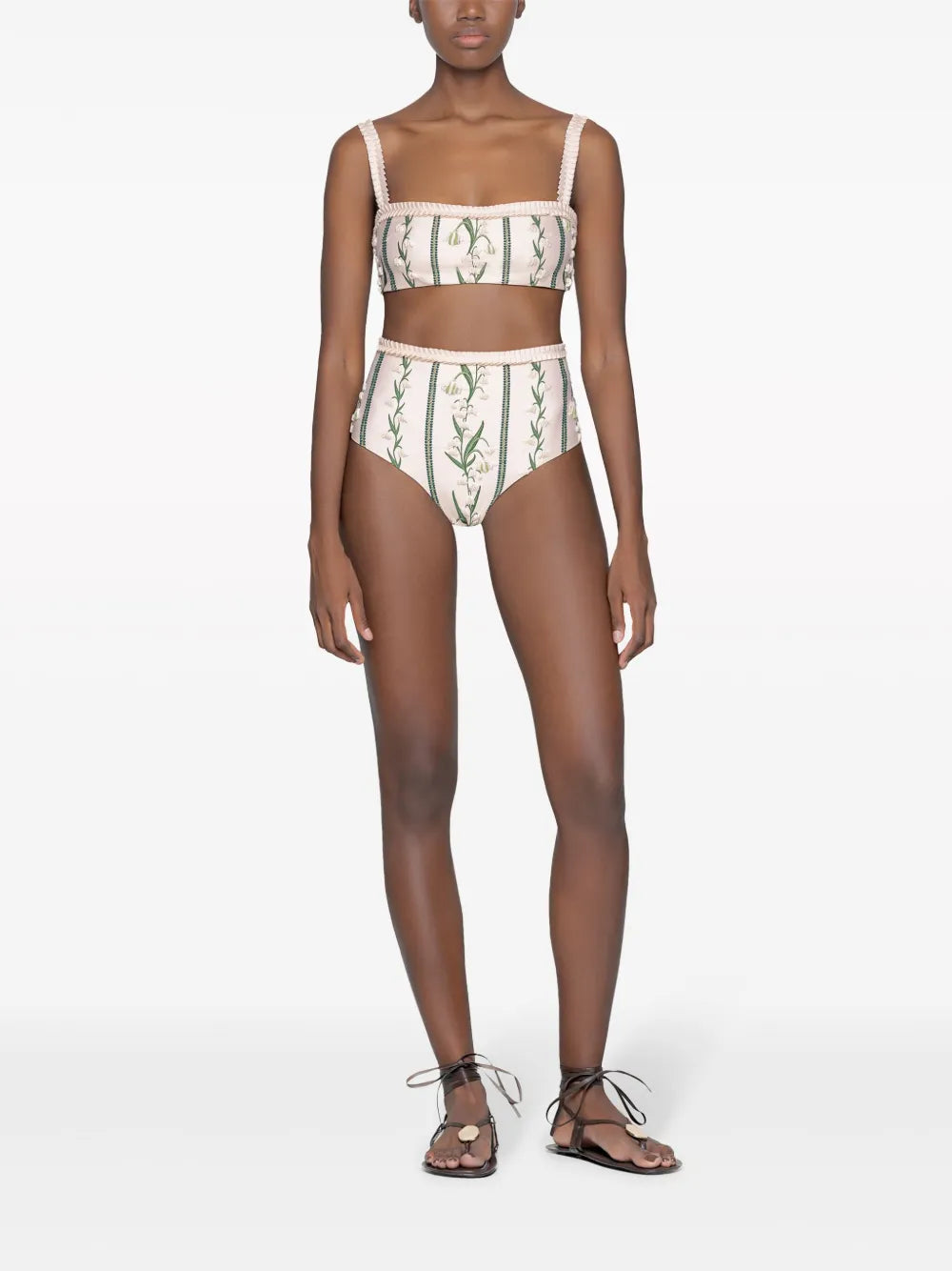 Olmo Perla Floral-Print Bikini Top