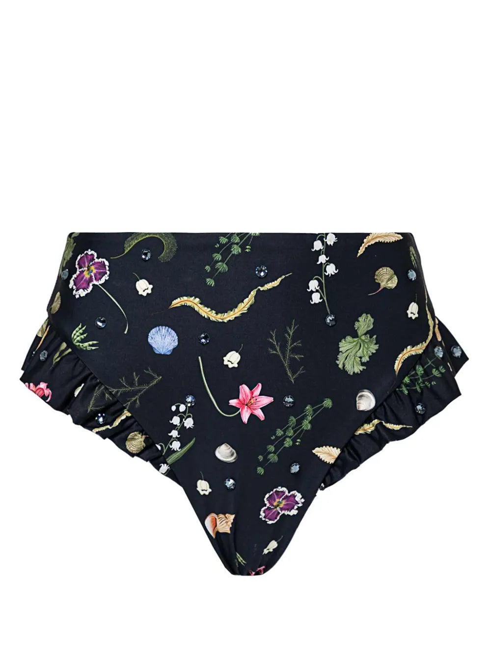 Jengibre Tesoro Floral-Print Bikini Bottoms