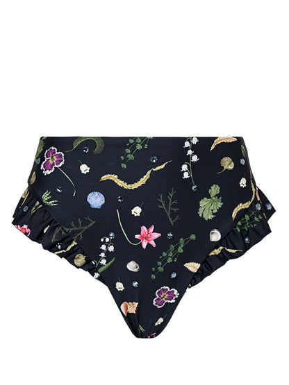 Jengibre Tesoro Floral-Print Bikini Bottoms