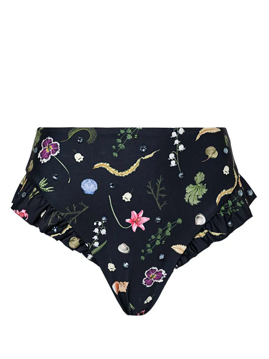 Jengibre Tesoro Floral-Print Bikini Bottoms