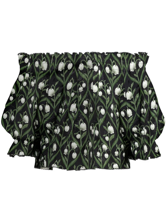 Urucú Floral-Embroidery Top