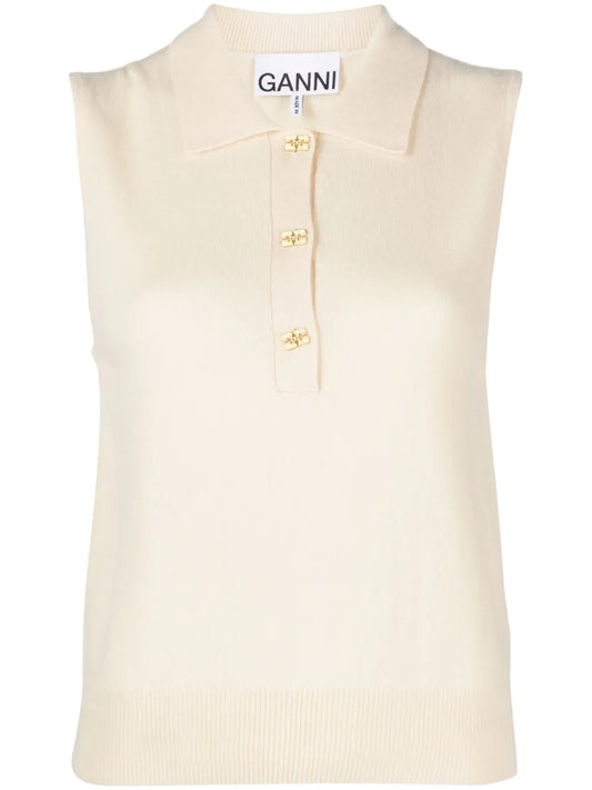 Logo-Buttons Knitted Vest