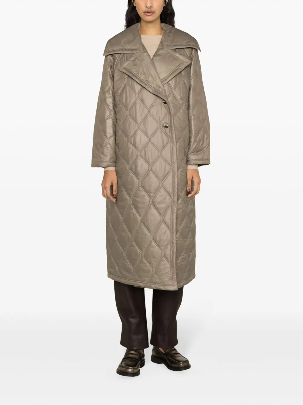 Quilted Recycled-Shell Coat