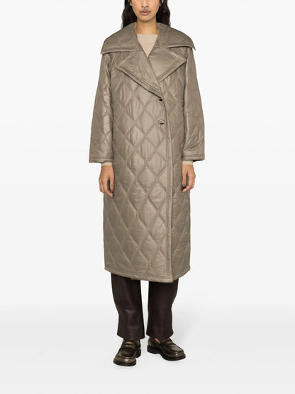 Quilted Recycled-Shell Coat