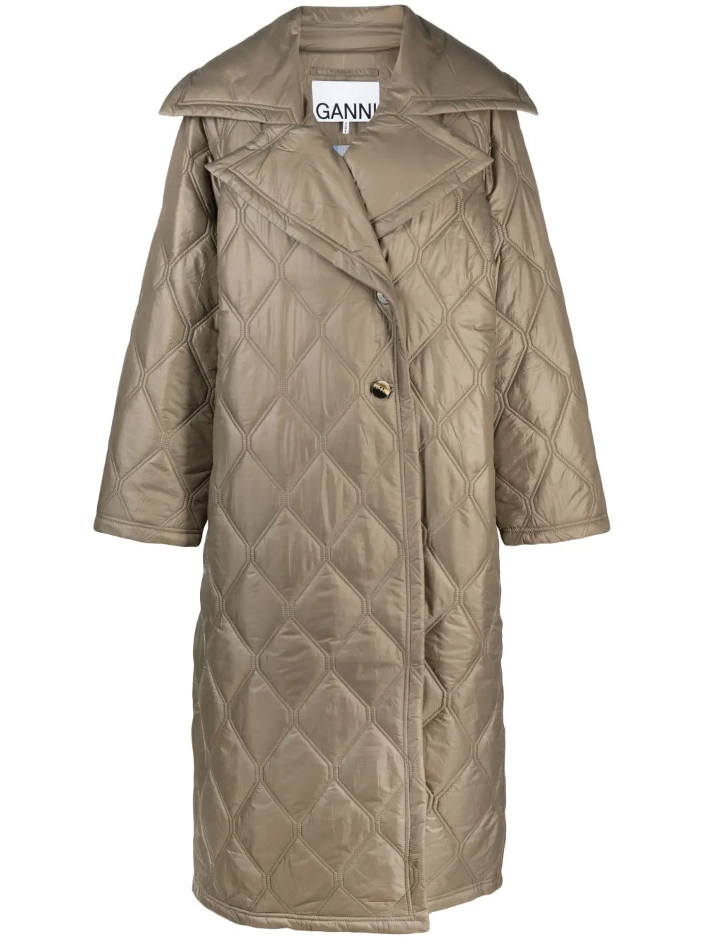 Quilted Recycled-Shell Coat