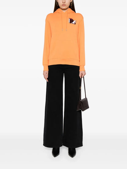 Cubic Dino-Embroidered Cotton Hoodie