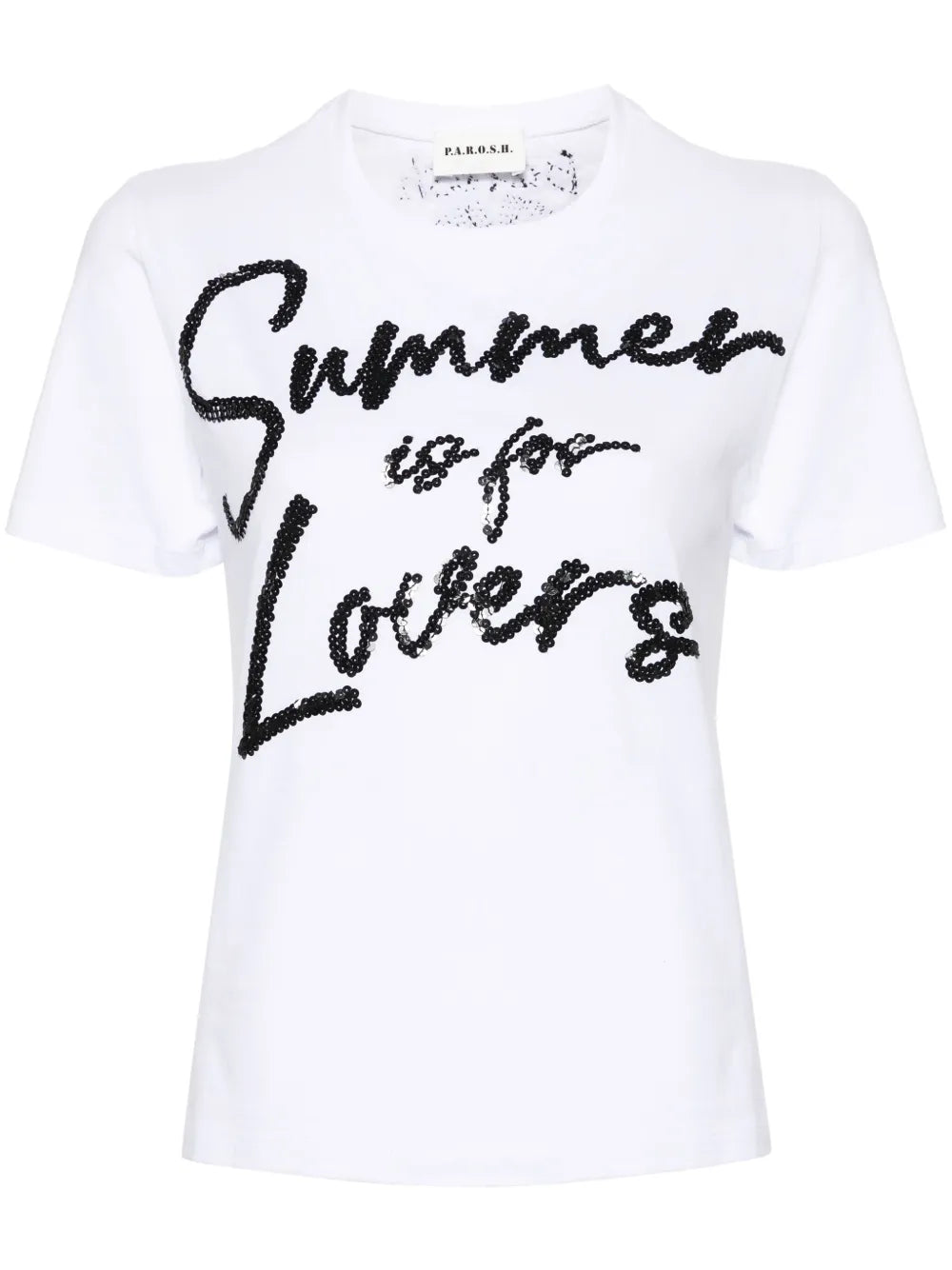 Sequin Embellished Cotton T-Shirt