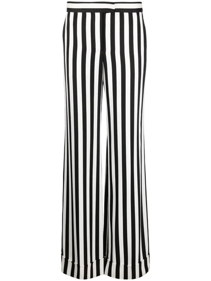 Striped Satin Palazzo Pants