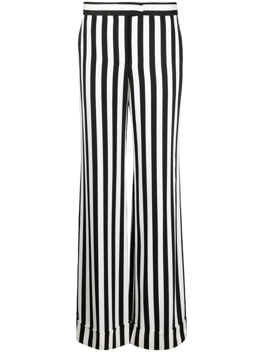 Striped Satin Palazzo Pants