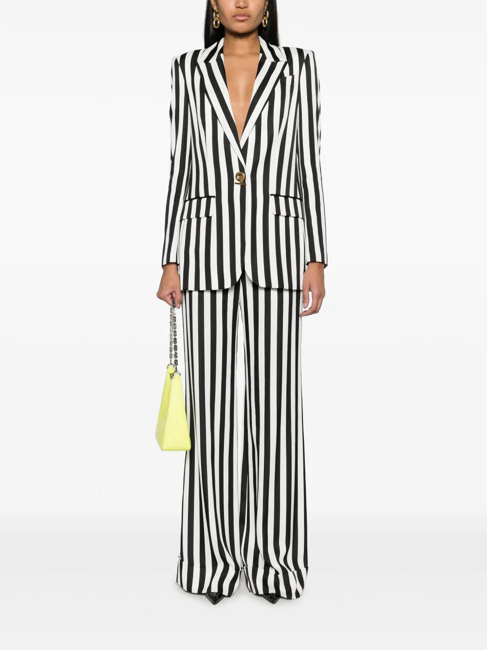 Striped Satin Palazzo Pants