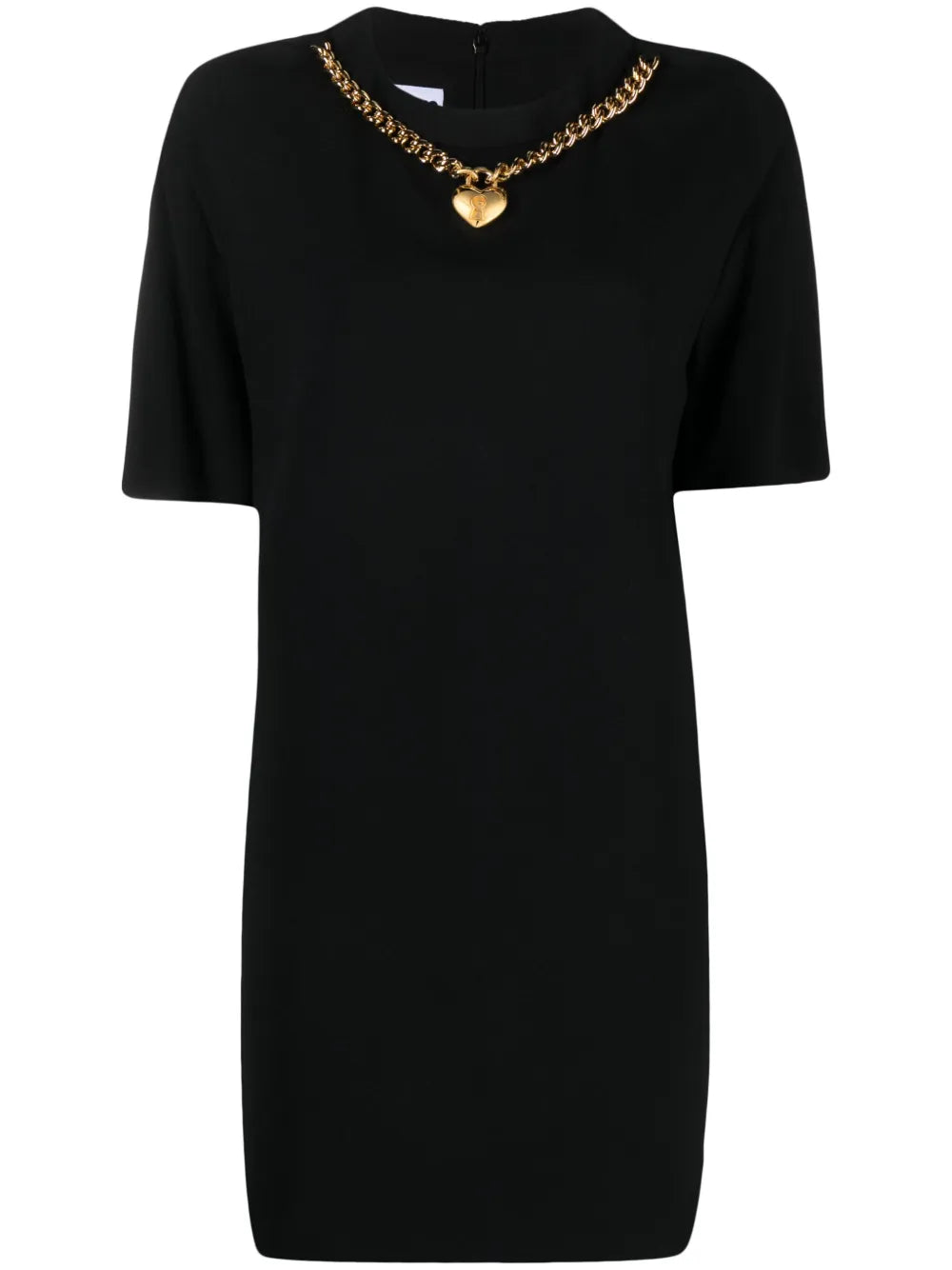 Heart-Charm Crepe Minidress