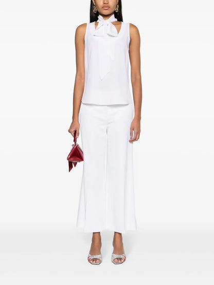Bow-Detail Sleeveless Blouse