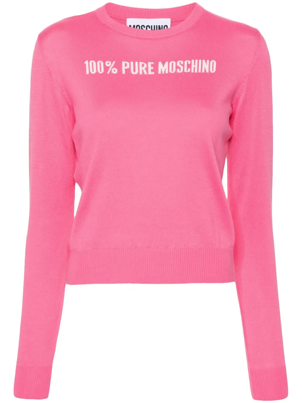 Slogan Intarsia-Knit Jumper