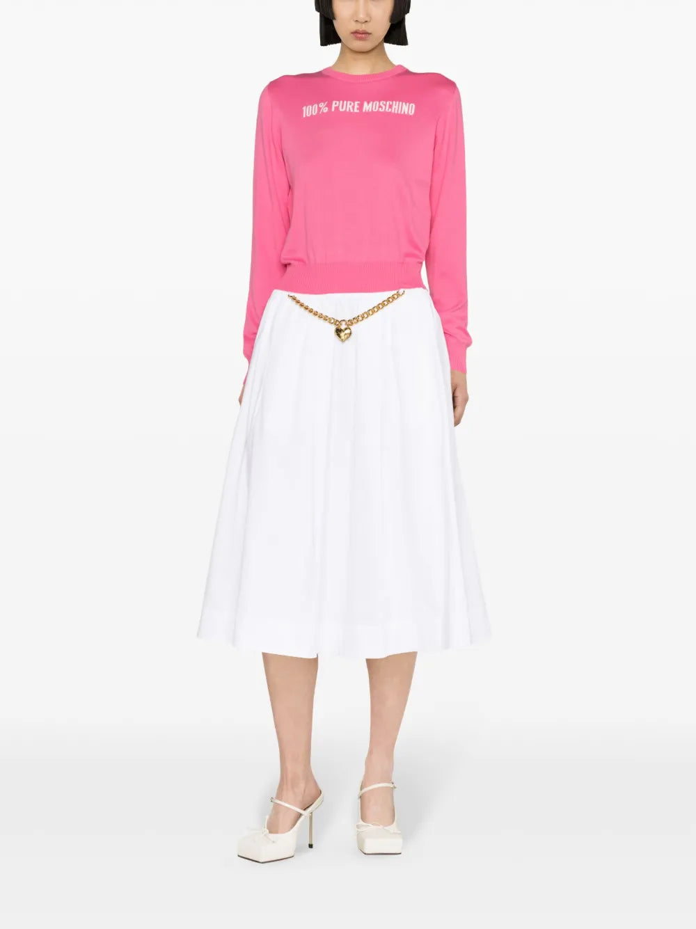 Slogan Intarsia-Knit Jumper