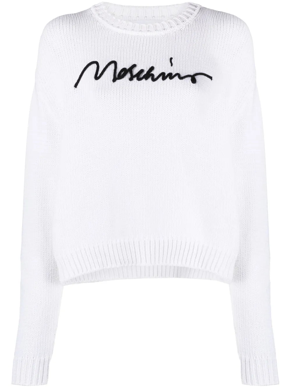 Logo-Embroidered Ribbed Jumper