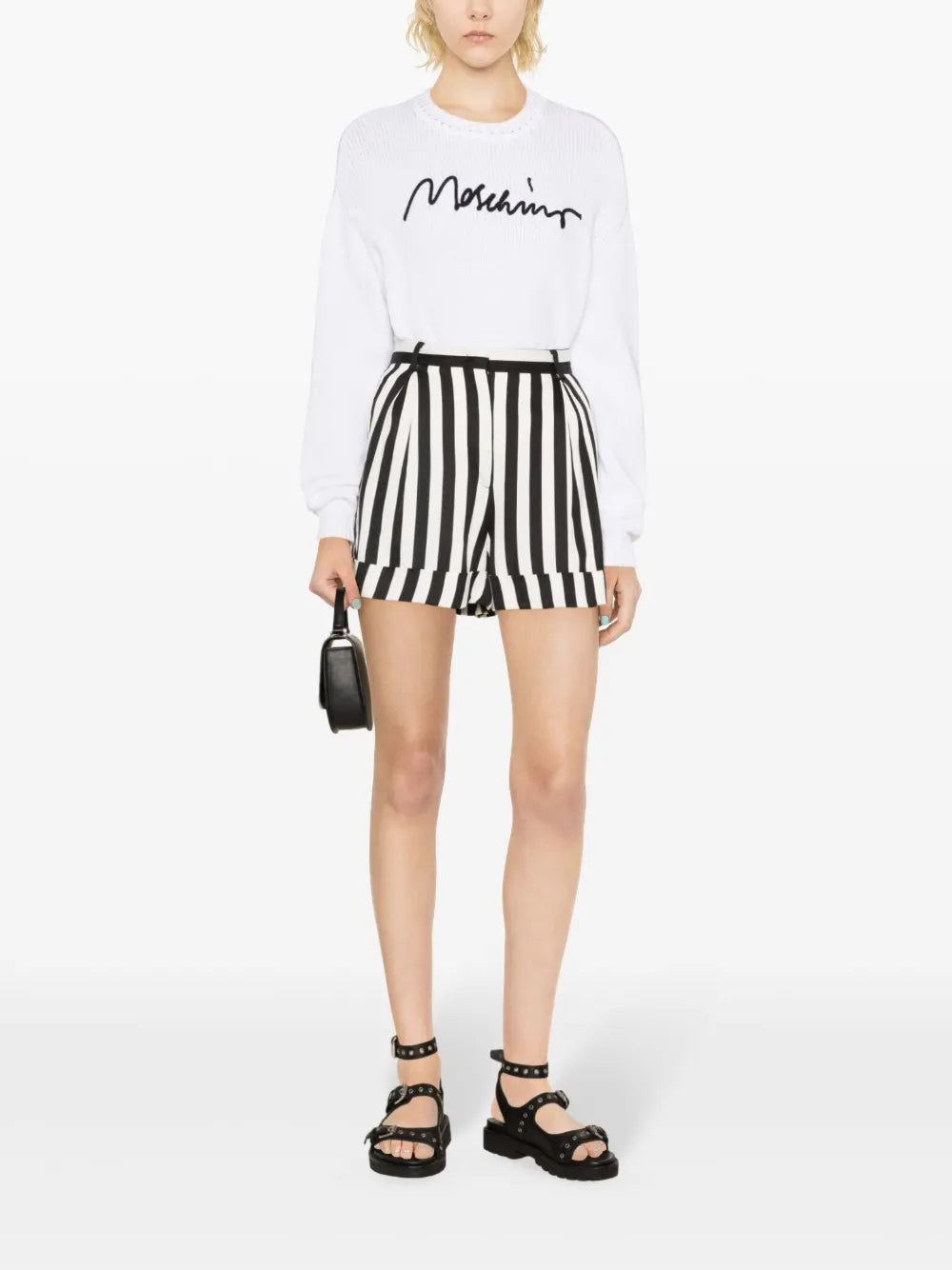 Logo-Embroidered Ribbed Jumper