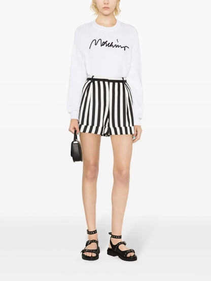 Logo-Embroidered Ribbed Jumper