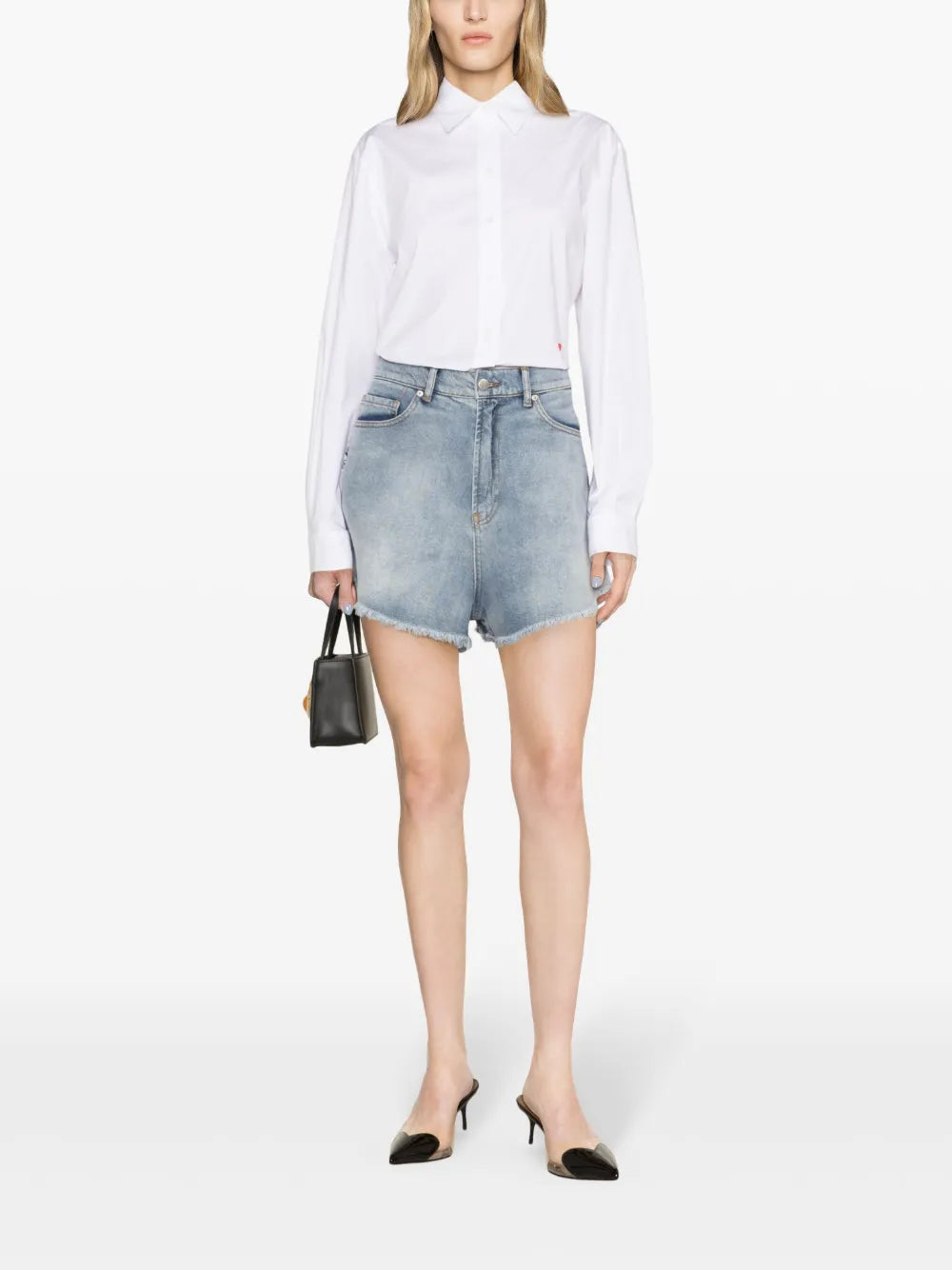 Heart-Embroidered Shirt
