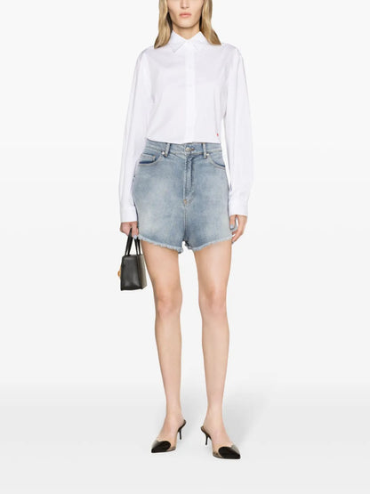 Heart-Embroidered Shirt