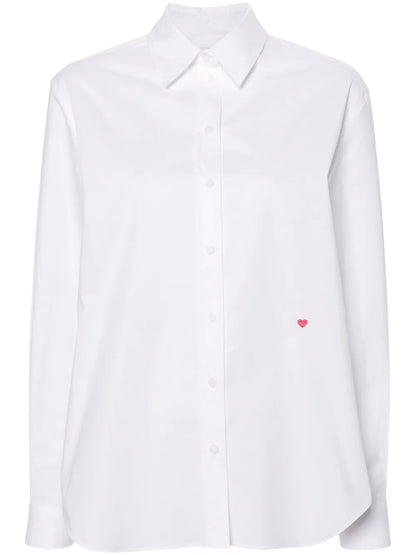 Heart-Embroidered Shirt