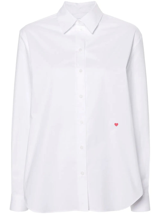 Heart-Embroidered Shirt