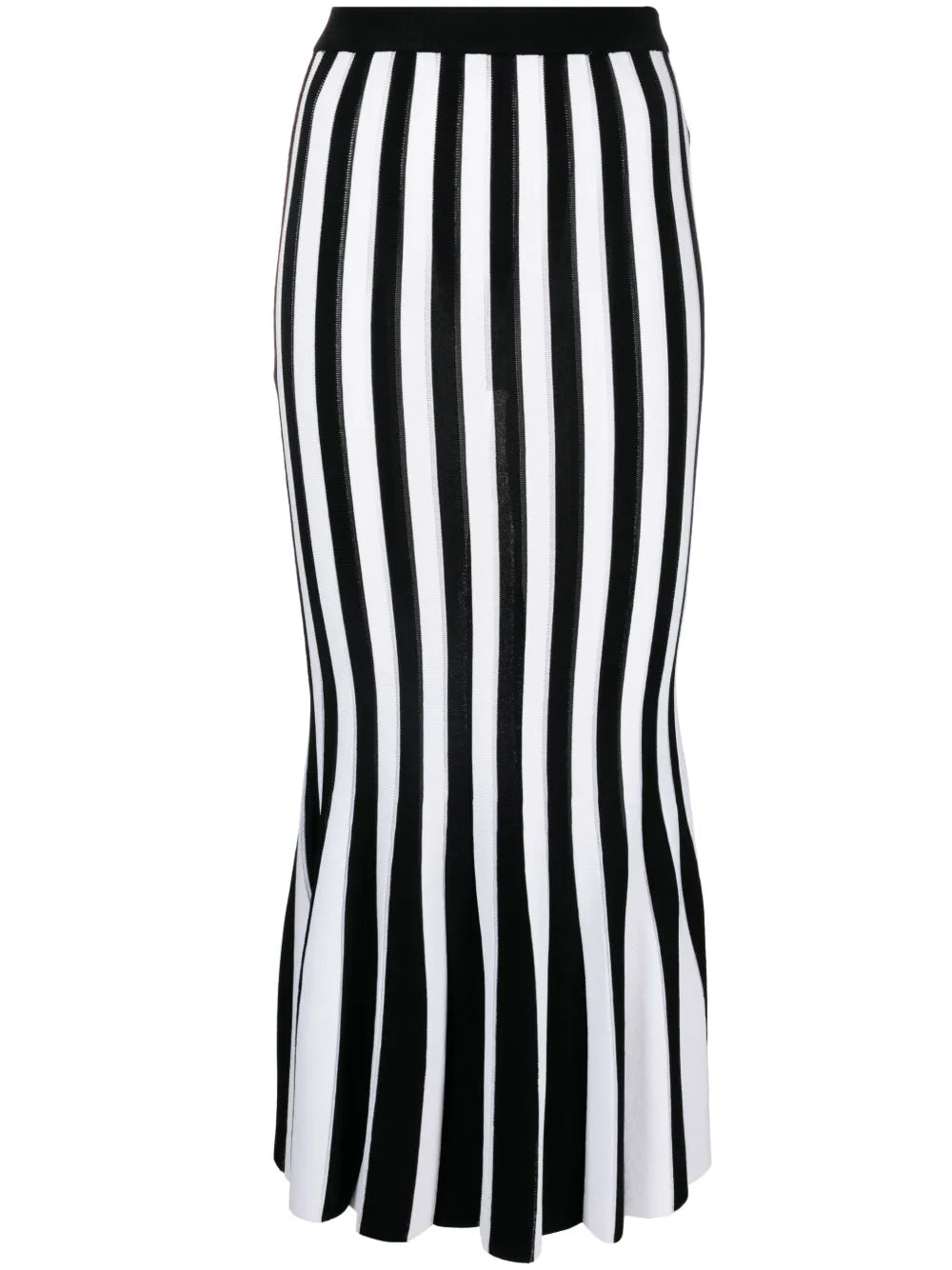 Striped Knitted Midi Skirt