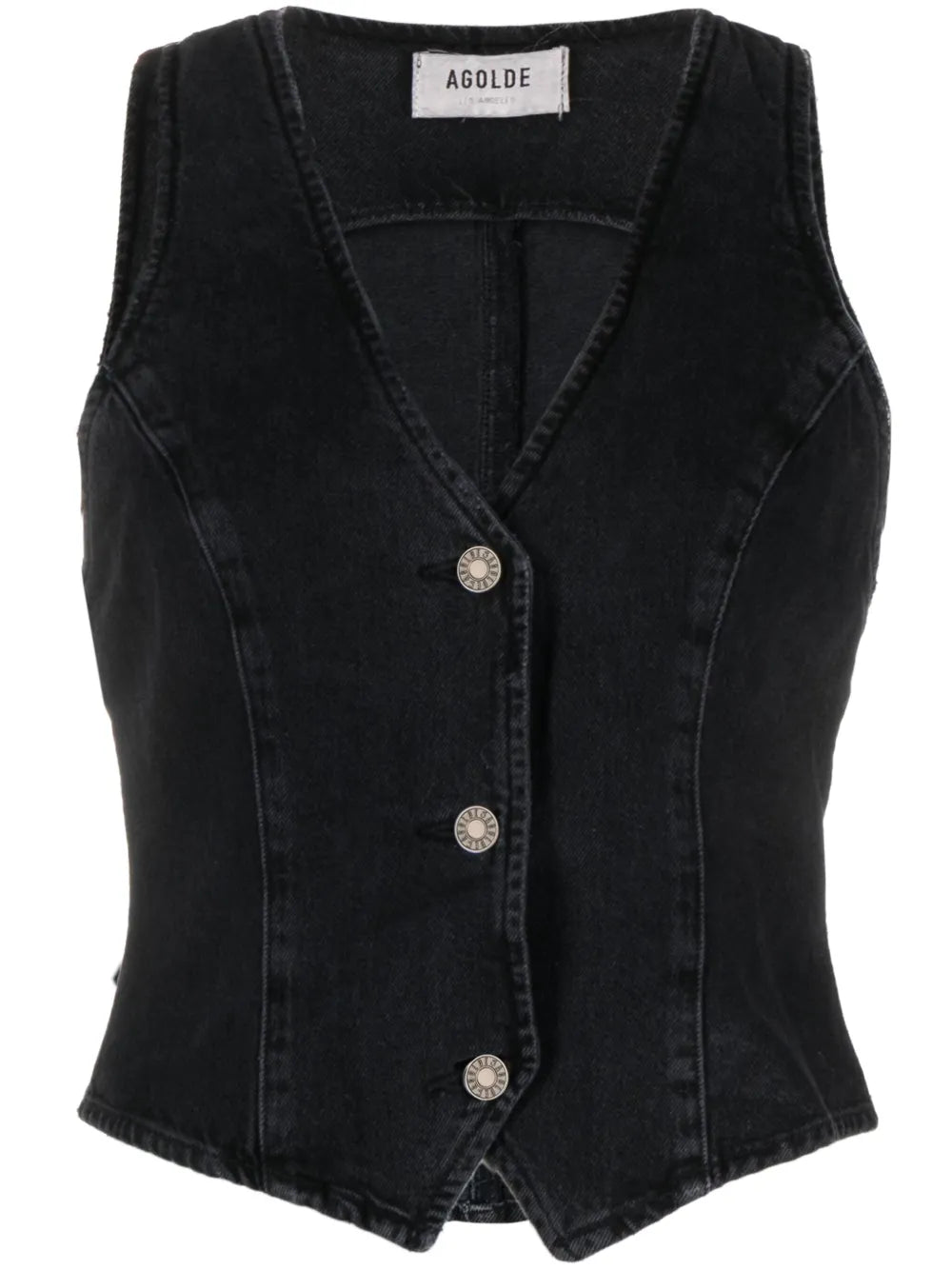 Heller Button-Up Denim Waistcoat