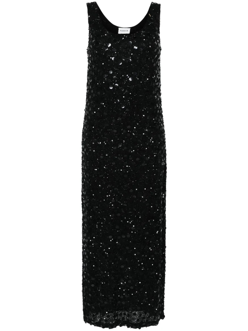 Sequinned Sleeveless Midi Dress