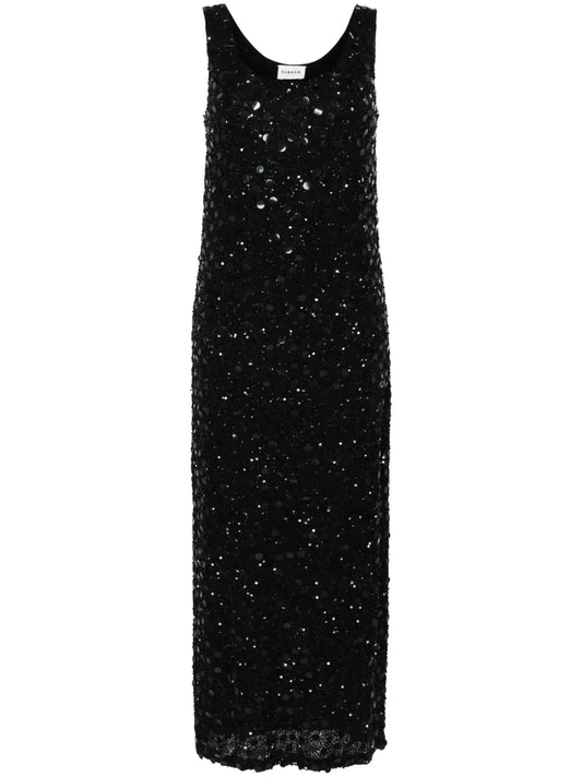 Sequinned Sleeveless Midi Dress