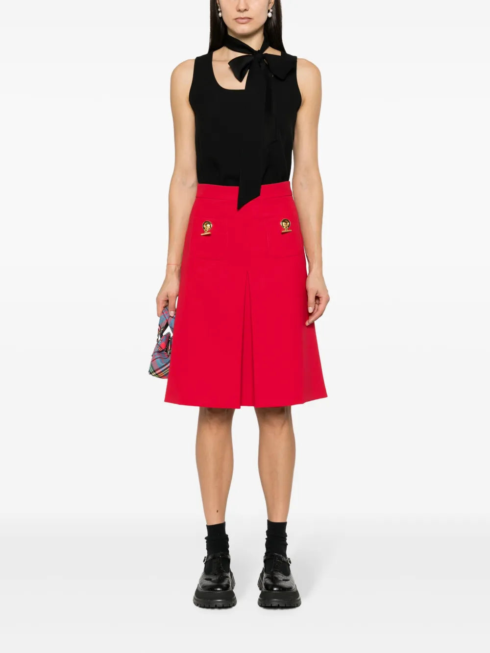 Bow-Detail Sleeveless Blouse