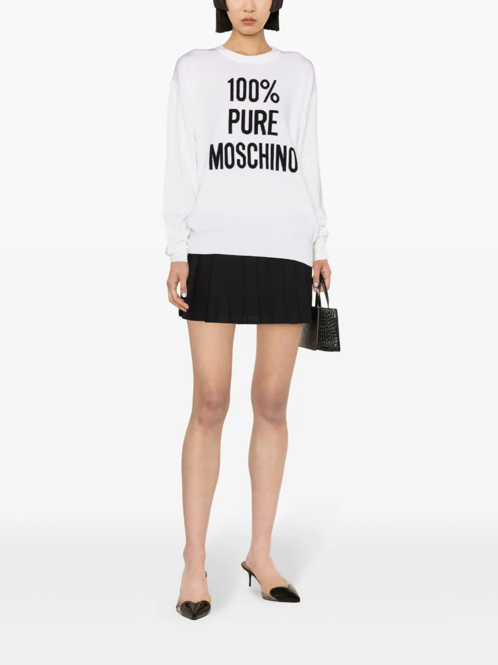 Slogan Intarsia-Knit Jumper