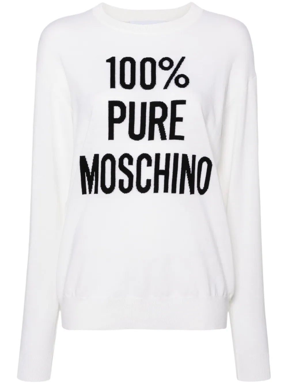 Slogan Intarsia-Knit Jumper