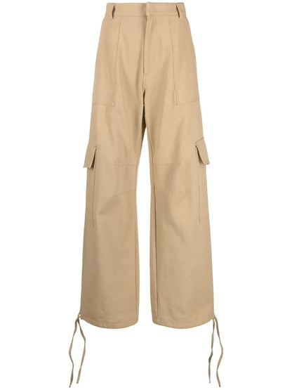 Logo-Embroidered Cargo Palazzo Pants