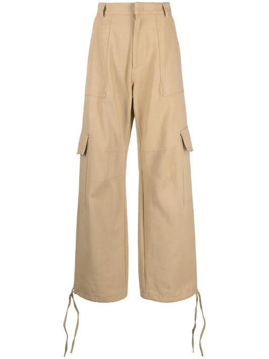 Logo-Embroidered Cargo Palazzo Pants
