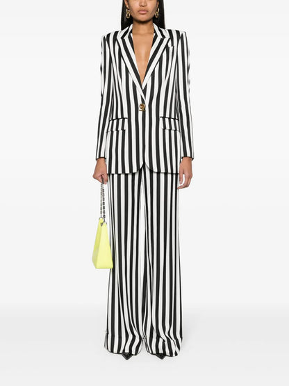 Striped Satin Blazer