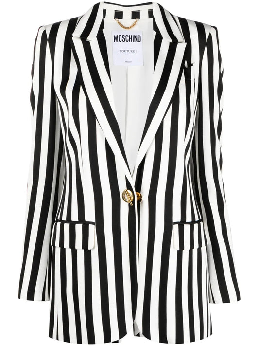 Striped Satin Blazer