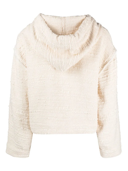Ado Bouclé Cropped Hoodie