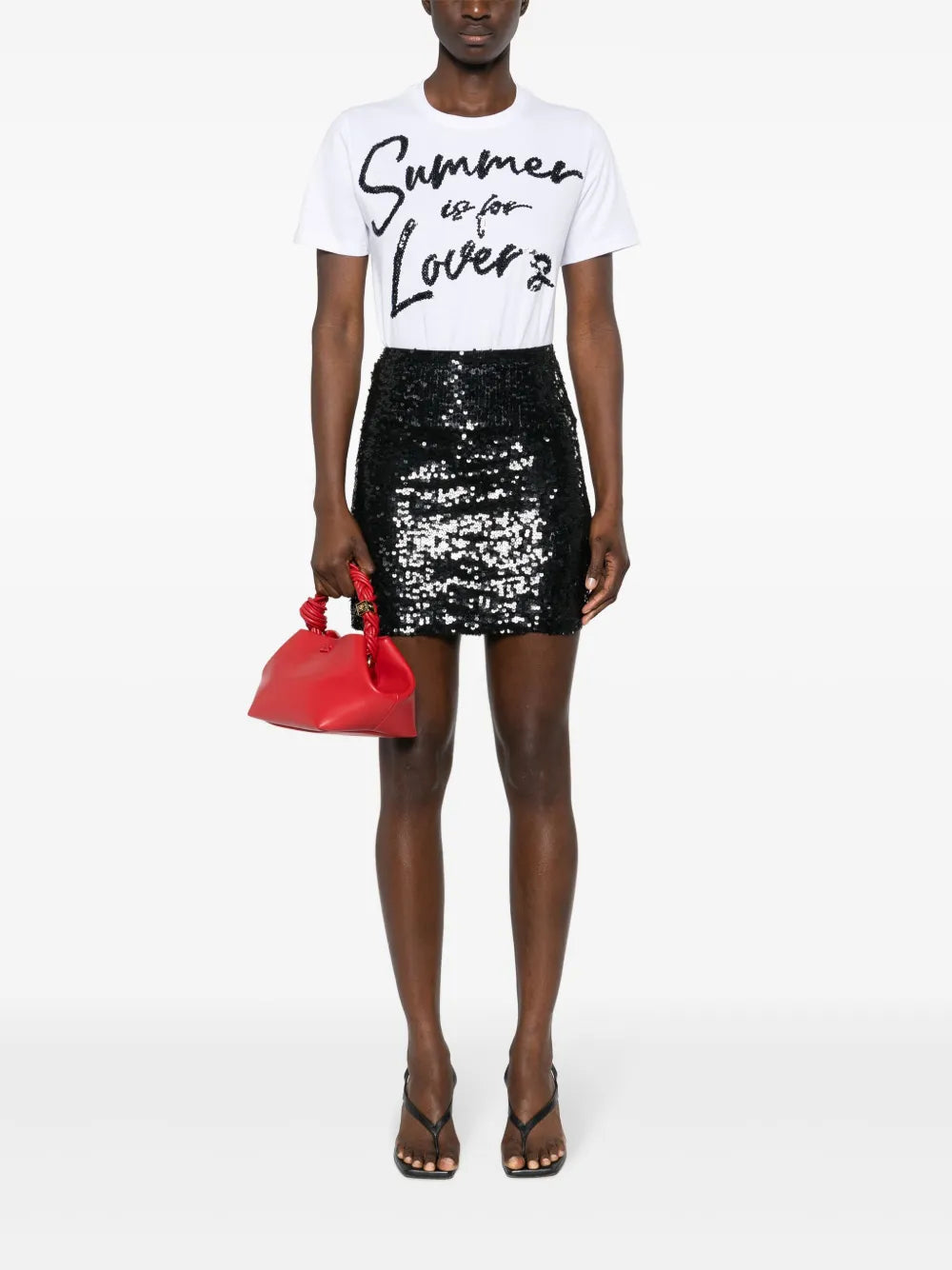 Sequin-Embellished Mini Skirt