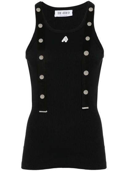 Logo-Appliqué Ribbed Tank Top
