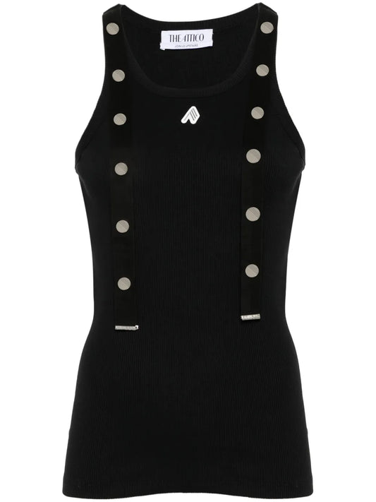 Logo-Appliqué Ribbed Tank Top
