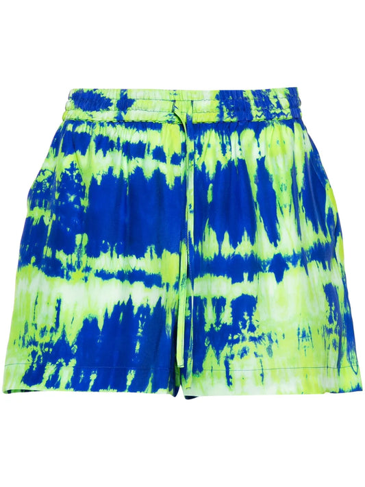 Tie-Dye Silk Shorts