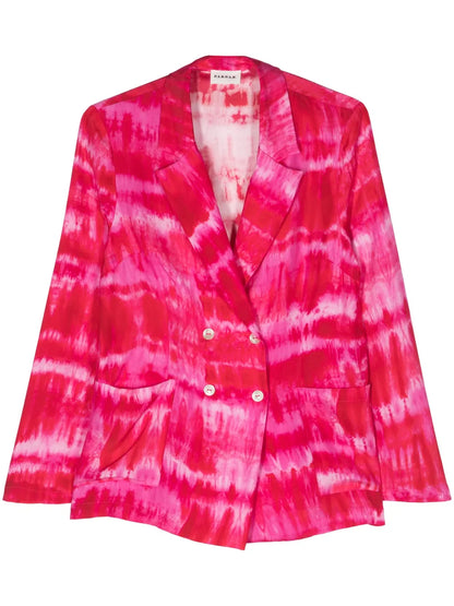 Tie-Dye Double-Breasted Blazer