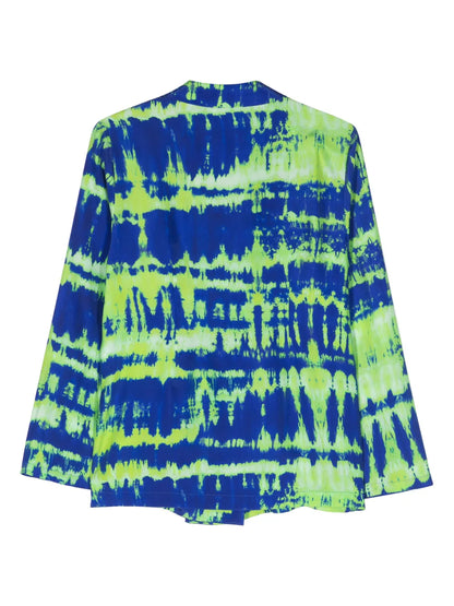 Tie-Dye Double-Breasted Blazer