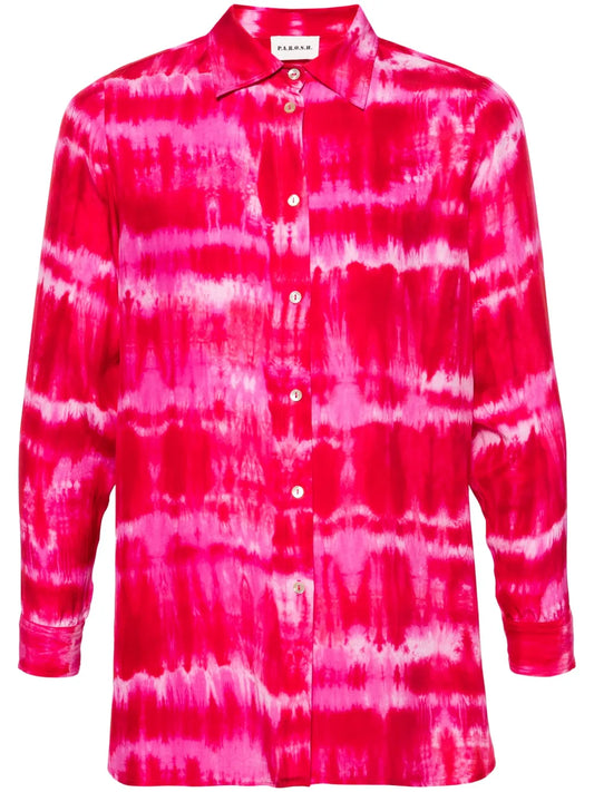 Tie-Dye Silk Shirtdress