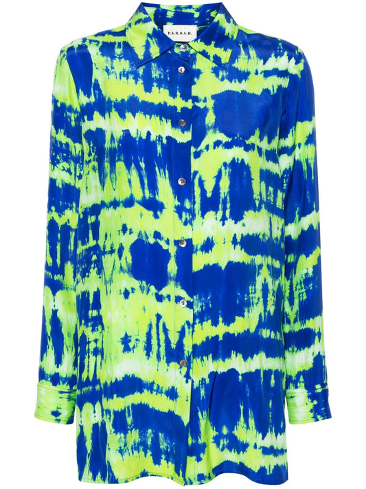 Savage Silk Shirt Minidress