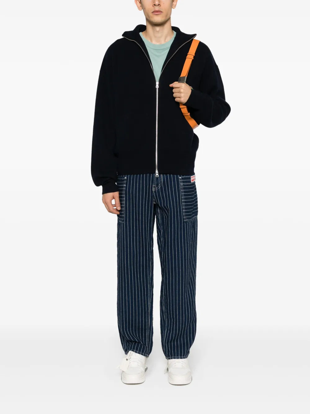 Zipped Cashmere Cardigan