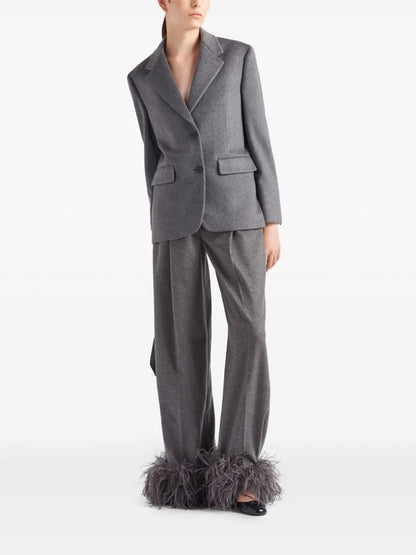 Single-Breasted Cashmere Blazer