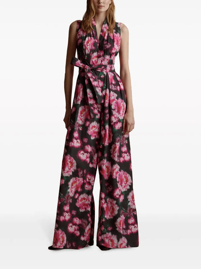 Nansi Rose-Print Poplin Jumpsuit