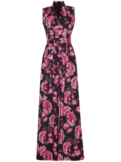 Nansi Rose-Print Poplin Jumpsuit